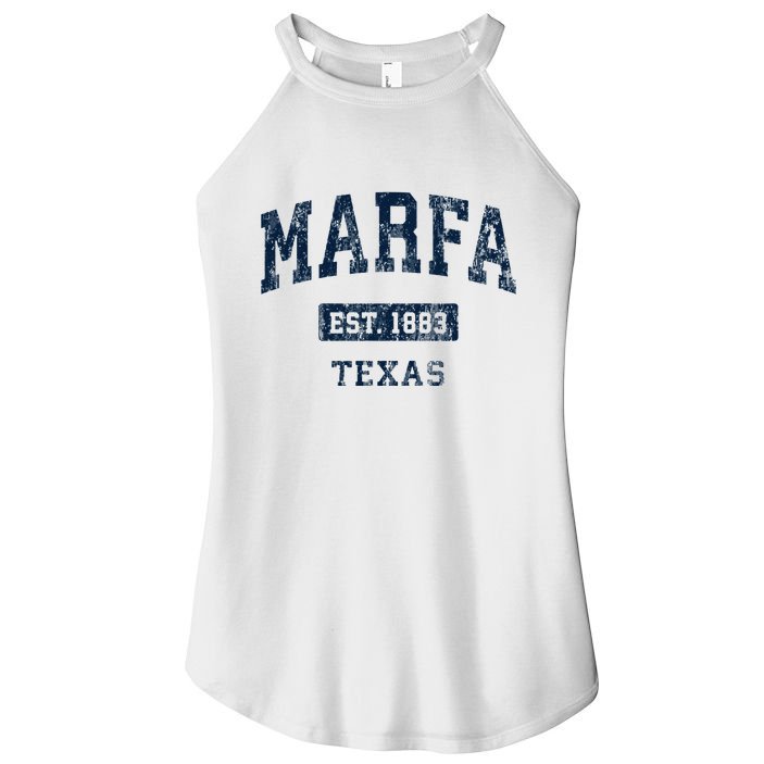 Marfa Texas Tx Vintage Sports Established Women's Perfect Tri Rocker Tank