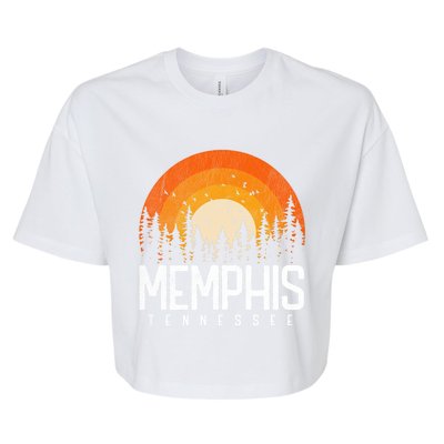 Memphis Tennessee Tn Cool Gift Retro Style Vintage 70s 80s Gift Bella+Canvas Jersey Crop Tee