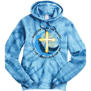 Mightier Than The Waves Of The Sea Is His Love Tie Dye Hoodie