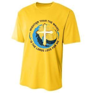 Mightier Than The Waves Of The Sea Is His Love Performance Sprint T-Shirt