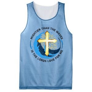 Mightier Than The Waves Of The Sea Is His Love Mesh Reversible Basketball Jersey Tank