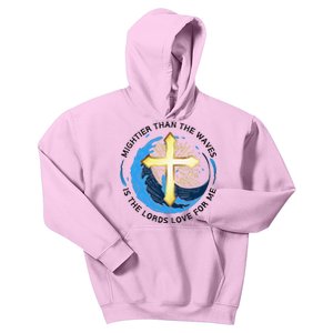 Mightier Than The Waves Of The Sea Is His Love Kids Hoodie