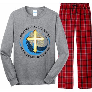 Mightier Than The Waves Of The Sea Is His Love Long Sleeve Pajama Set