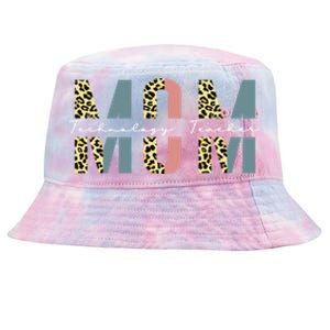 Mom Technology Teacher Leopard Mothers Day Teacher Gift Tie-Dyed Bucket Hat