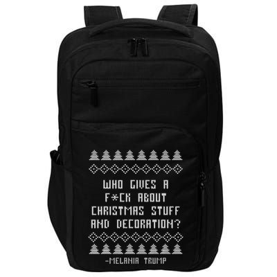Melania Trump Tapes Anti Christmas Ugly Holiday Sweater Impact Tech Backpack