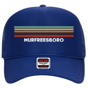 Murfreesboro Tennessee Tn Us Cities Of America Retro Cute Gift High Crown Mesh Back Trucker Hat