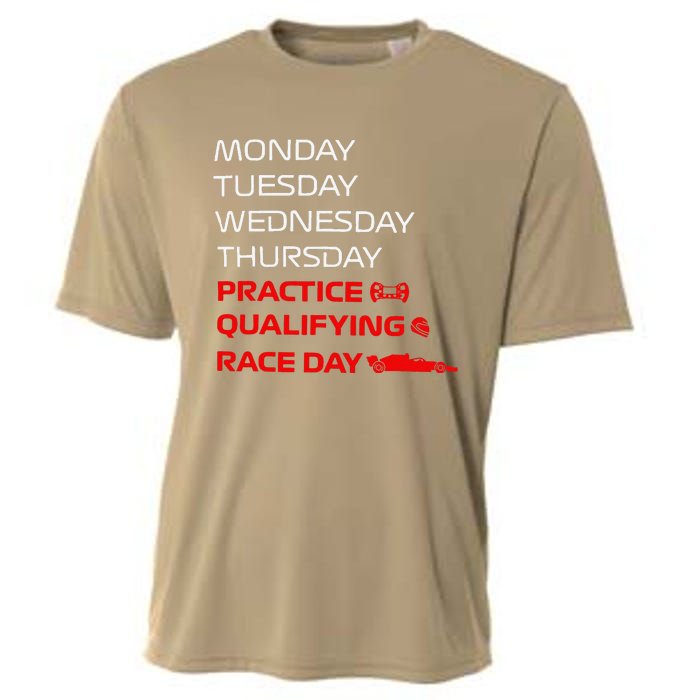 Monday Tuesday Thursday Practice Qualifying Race Day Cooling Performance Crew T-Shirt