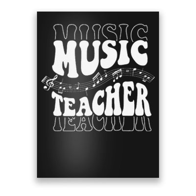 Music Teacher Teacher Life Love Music with Teacher Gifts Poster