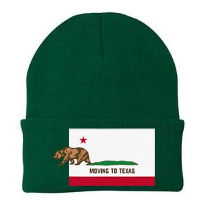 Moving To Texas Leaving California Funny Designed Knit Cap Winter Beanie