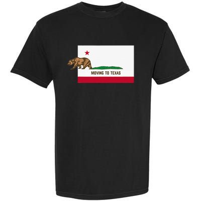 Moving To Texas Leaving California Funny Designed Garment-Dyed Heavyweight T-Shirt