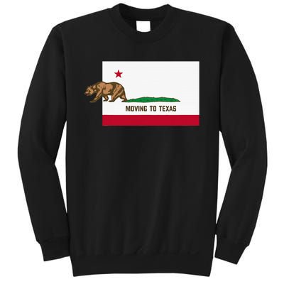 Moving To Texas Leaving California Funny Designed Sweatshirt