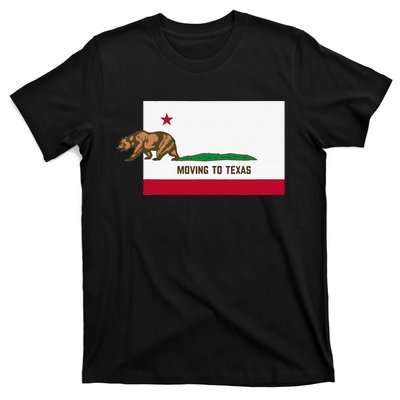 Moving To Texas Leaving California Funny Designed T-Shirt