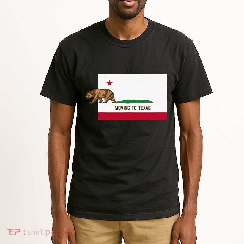 Moving To Texas Leaving California Funny Designed Tall T-Shirt