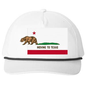 Moving To Texas Leaving California Funny Designed Snapback Five-Panel Rope Hat