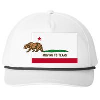 Moving To Texas Leaving California Funny Designed Snapback Five-Panel Rope Hat