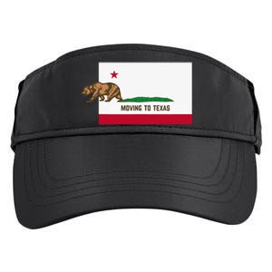 Moving To Texas Leaving California Funny Designed Adult Drive Performance Visor