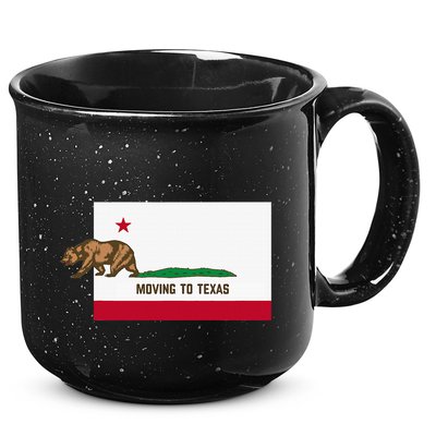 Moving To Texas Leaving California Funny Designed 15oz Campfire Ceramic Mug