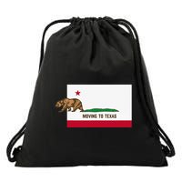 Moving To Texas Leaving California Funny Designed Drawstring Bag