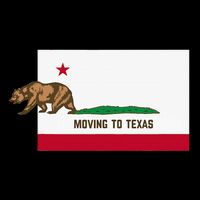 Moving To Texas Leaving California Funny Designed Drawstring Bag