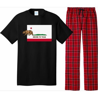 Moving To Texas Leaving California Funny Designed Pajama Set