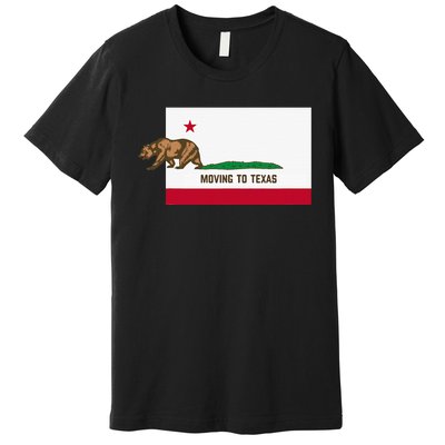 Moving To Texas Leaving California Funny Designed Premium T-Shirt