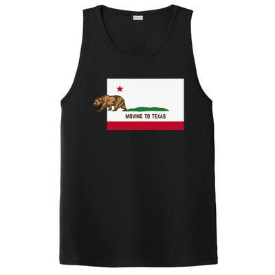 Moving To Texas Leaving California Funny Designed PosiCharge Competitor Tank