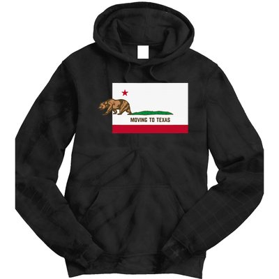 Moving To Texas Leaving California Funny Designed Tie Dye Hoodie