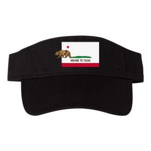 Moving To Texas Leaving California Funny Designed Valucap Bio-Washed Visor