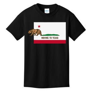 Moving To Texas Leaving California Funny Designed Kids T-Shirt