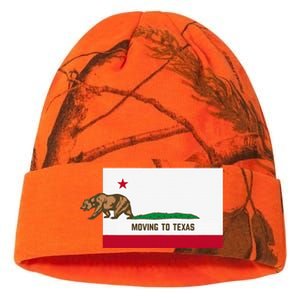 Moving To Texas Leaving California Funny Designed Kati Licensed 12" Camo Beanie