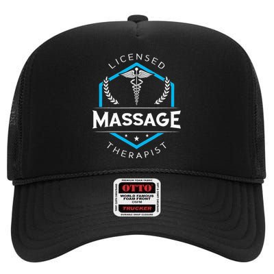 Massage Therapist Therapy Body Treatment Masseur Masseuse High Crown Mesh Back Trucker Hat