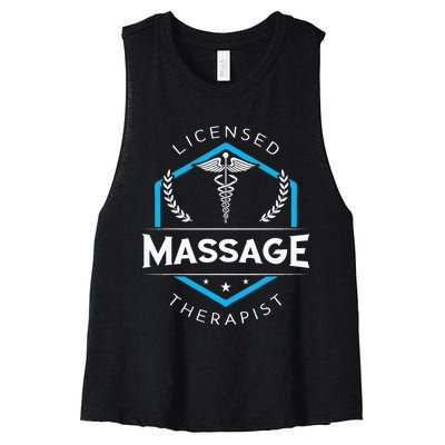 Massage Therapist Therapy Body Treatment Masseur Masseuse Women's Racerback Cropped Tank