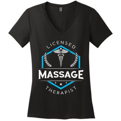 Massage Therapist Therapy Body Treatment Masseur Masseuse Women's V-Neck T-Shirt