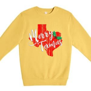 Merry Texmas Texas Christmas Premium Crewneck Sweatshirt