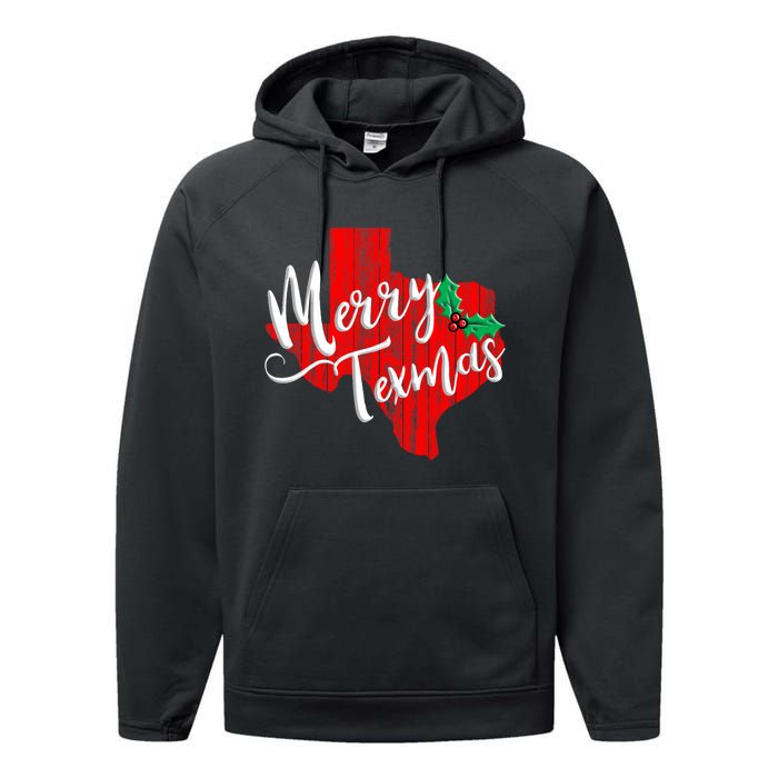 Merry Texmas Texas Christmas Performance Fleece Hoodie