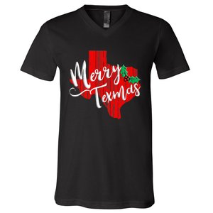 Merry Texmas Texas Christmas V-Neck T-Shirt