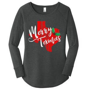 Merry Texmas Texas Christmas Women's Perfect Tri Tunic Long Sleeve Shirt