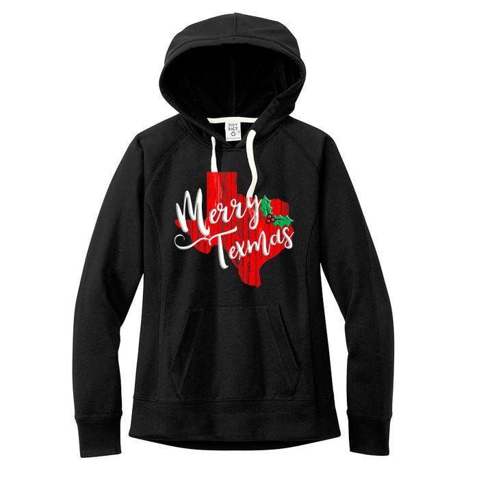 Merry Texmas Texas Christmas Women's Fleece Hoodie