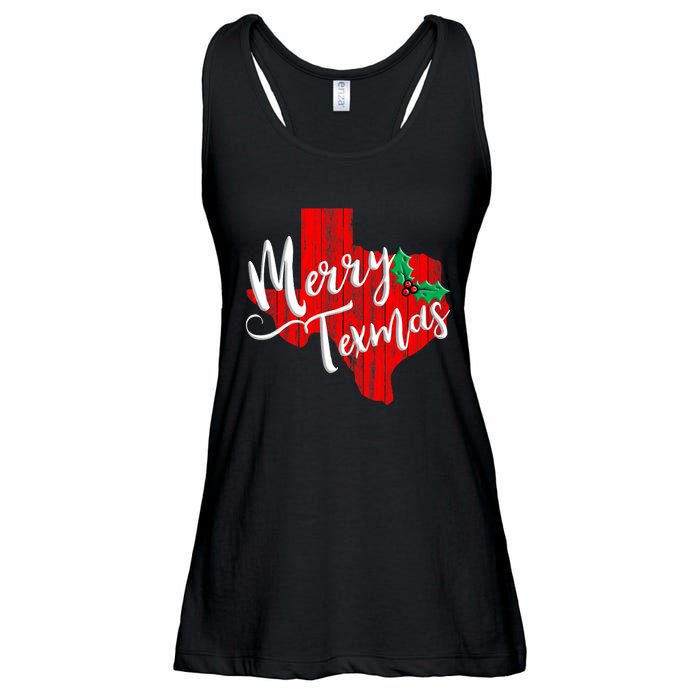 Merry Texmas Texas Christmas Ladies Essential Flowy Tank