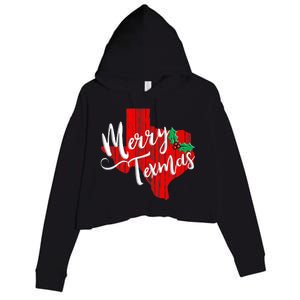 Merry Texmas Texas Christmas Crop Fleece Hoodie