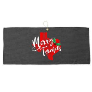 Merry Texmas Texas Christmas Large Microfiber Waffle Golf Towel