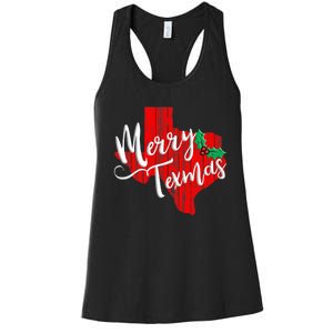 Merry Texmas Texas Christmas Women's Racerback Tank