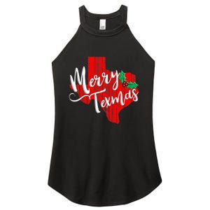 Merry Texmas Texas Christmas Women's Perfect Tri Rocker Tank