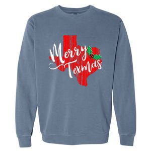 Merry Texmas Texas Christmas Garment-Dyed Sweatshirt