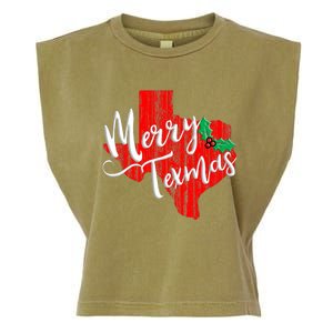 Merry Texmas Texas Christmas Garment-Dyed Women's Muscle Tee