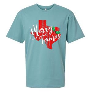 Merry Texmas Texas Christmas Sueded Cloud Jersey T-Shirt