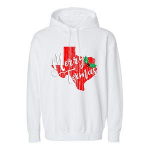 Merry Texmas Texas Christmas Garment-Dyed Fleece Hoodie