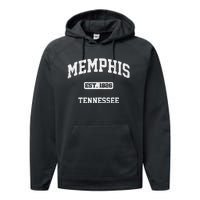 Memphis Tennessee TN vintage state Athletic style Performance Fleece Hoodie