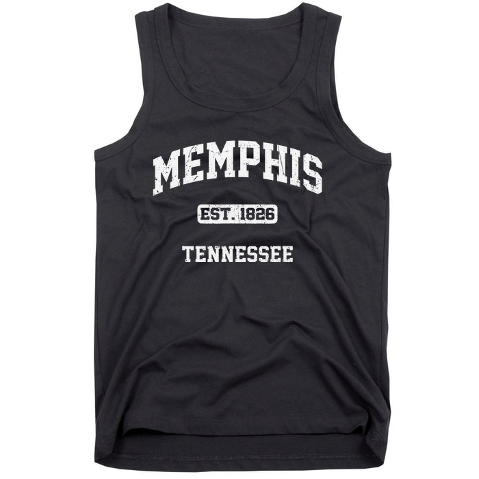 Memphis Tennessee TN vintage state Athletic style Tank Top