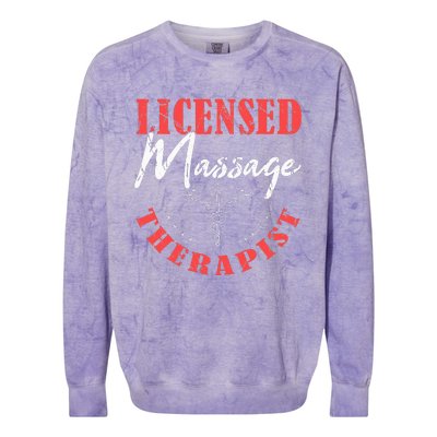 Massage Therapist Therapy Body Treatment Masseuse Masseur Colorblast Crewneck Sweatshirt